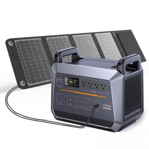 Support quick charge technology with birdirectional inverter 2000W rated power fast-recharge feature, can be recharged to 80% in less than an hour and 2H full
