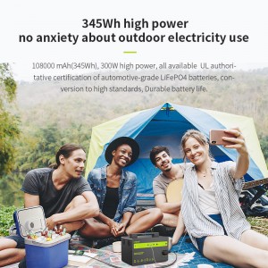 CTECHI 300W Portable Power Station Uses High-Stability Lithium Iron Phosphate Batteries
