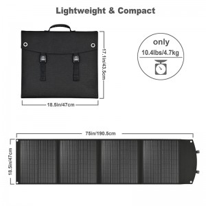 EP-120 120w Portable Solar Panel For For Jackery/Ecoflow/Bluetti/Anker Power Station