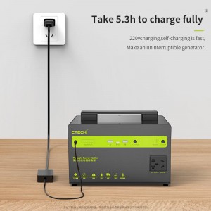 CTECHI 300W Portable Power Station Uses High-Stability Lithium Iron Phosphate Batteries