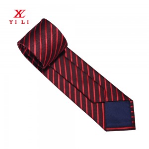 Чоловіча класична смугаста жакардова плетена поліестерова краватка для офіційних святкових костюмів