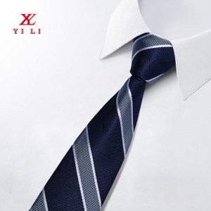 Cà vạt sọc cổ điển dành cho nam giới bằng vải polyester dệt cà vạt trang trọng