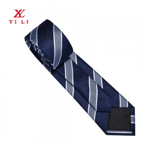 Férfi klasszikus csíkos jacquard szőtt poliészter nyakkendő hivatalos party öltöny nyakkendő