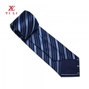 Cà vạt sọc cổ điển dành cho nam giới bằng vải polyester dệt cà vạt trang trọng