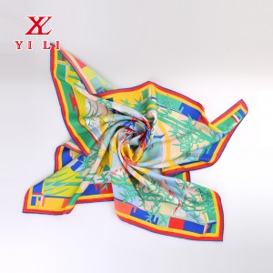 Digital printed polyester scarf