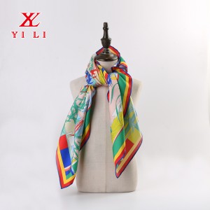 Digital printed polyester scarf