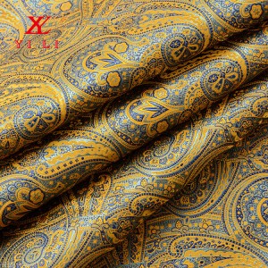 100% Silk Woven Fabrics For Ties Jacquard Paisley Colid Checkes Designs