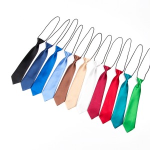 Cravată elastică din poliester jacquard 100% pentru băieți de școală