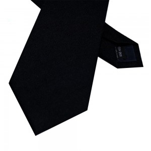 Corbata negra de algodón