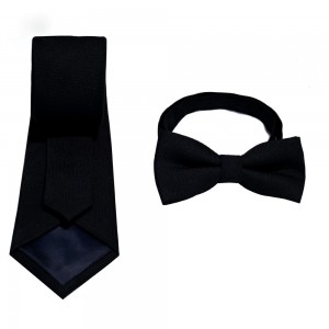 Bavlnená čierna kravata