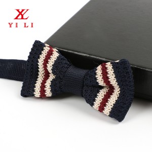 Fesyen Stripes Knit bow tie untuk lelaki