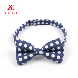 Polyester Polka Dot Bow Ties for Men Pre Tied Patterned Clip Wedding Party Adjustable Menbs Bowtie