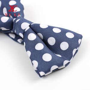 Polyester Polka Dot Bow Ties for Men Pre Tied Patterned Clip Wedding Party Adjustable Menbs Bowtie