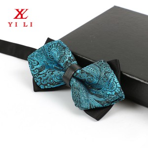 Mens Floral Paisley Pre-tied Bow Tie Classic Formal Woven Silk Bowtie
