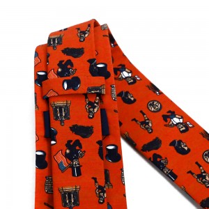آرم شرکت سفارشی کراوات ابریشم چاپ دیجیتال