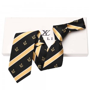 Custom Men's Polyester Masonic Necktie Set Striped Business Occasions Necktie with Quick Turnaround