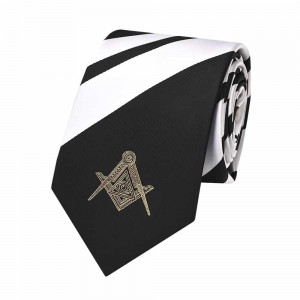 Šendžou ražotāja pielāgota emblēma, rokām darinātas unikālas masonu zīda kaklasaites vīriešiem