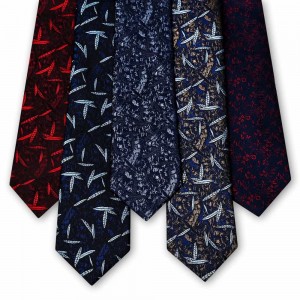 Burgundy Leaf Jacquard Recycled Polyester Tie