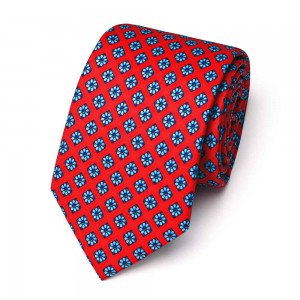 Printed Polka Dot Polyester Tie