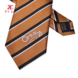 Tkaná polyesterová kravata s logom a logom v spodnej časti