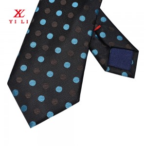 Cravată pentru bărbați din micro poliester cu buline, țesătură jacquard, pentru rochie formală