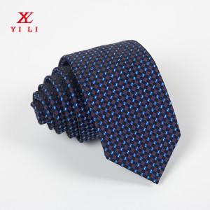 Klasická pánska kravata s polyesterovou tkanou žakárovou kravatou s bodkami