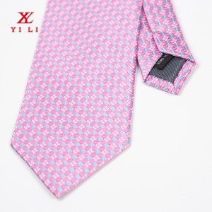 Cravată clasică pentru bărbați cu buline din poliester Cravată țesătă din jacquard