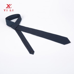 Klassiske mænds prikker polyester slips slips vævet jacquard hals slips