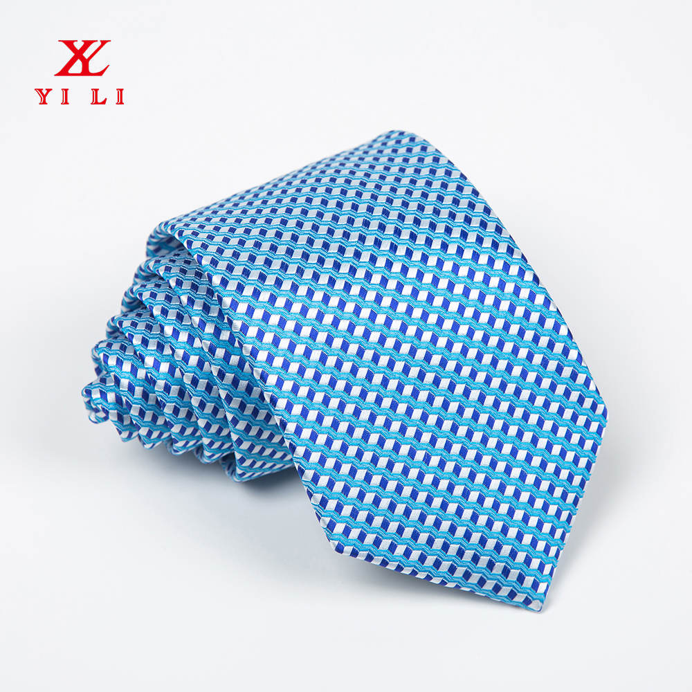 Classic Men’s Dots Polyester Tie Necktie Woven Jacquard Neck Ties Featured Image