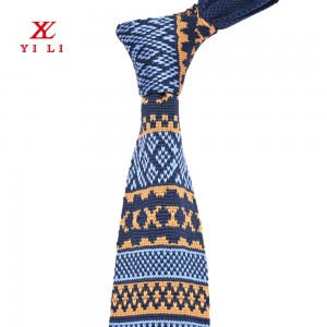 Cravatta da uomo lavorata a maglia in poliestere dal design personalizzato con trama di ananas