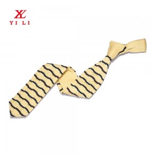 ແບບໃຫມ່ Wave Stripe Knitted Tie ສໍາລັບຜູ້ຊາຍ