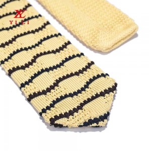 Isimbo esitsha seWave Stripe knitted Tie yaMadoda