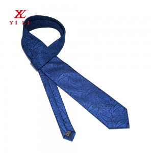 100% Micro Polyester Woven Tie na May Makintab na Thread