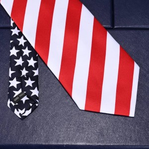 Handmade Colorful Cotton Flag  Print Necktie