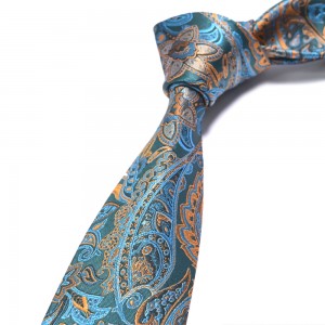 领带制造厂 OEM 手工制作廉价涤纶佩斯利领带
