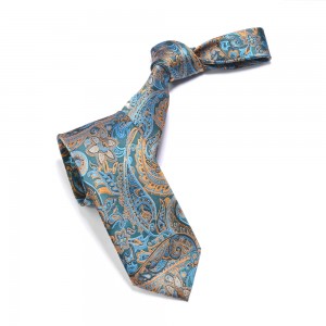Cravate de fabrication OEM fabriquée à la main en polyester bon marché, cravates Paisley