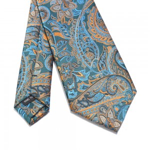 Krawattenmanufaktur OEM handgefertigte, günstige Polyester-Paisley-Krawatten