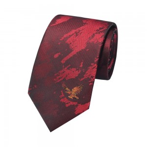 Cravatta in poliestere dal design personalizzato con MOQ basso e supporto per cravatta OEM con il tuo logo