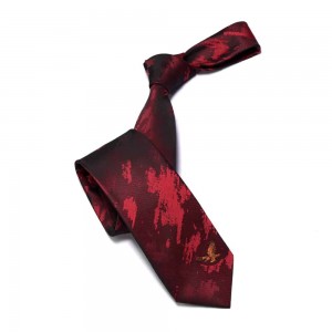 Piros poliészter logós nyakkendő