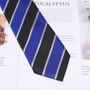 פסים ארוגים משי נצמדים לנקיבות עניבה קלות להסרה