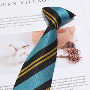 Tkaná polyesterová školní kravata s klipem pro děti a teenagery