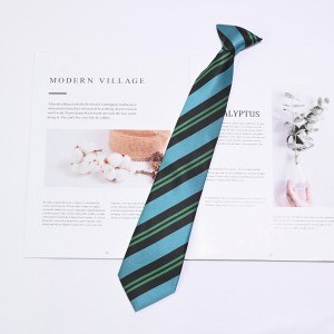 Woven Polyester Clip School Tie Foar Bern En Teenager