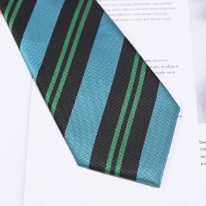 Corbata escolar con clip de poliéster tecido para nenos e adolescentes