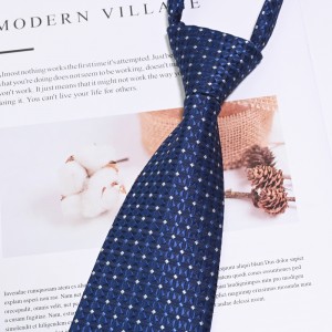 Cravates zippées pré-nouées en polyester tissé pour écoliers adolescents