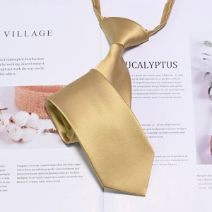 Zakázkové hedvábné tkané kravaty na zip pro dospívající chlapce školy Shcool