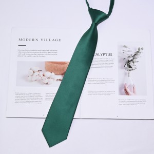 Cravates zippées pré-nouées tissées en soie personnalisées pour adolescents Shcool Boys