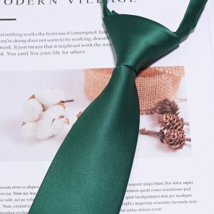 Custom Silk Texta Pre-tied Zipper Ties For Shcool Boys Teen