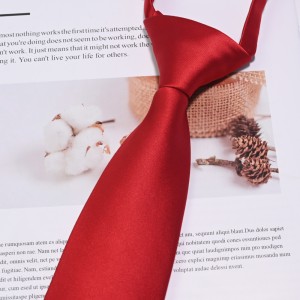Corbatas de cremallera preatadas tejidas de seda personalizadas para adolescentes de Shcool Boys