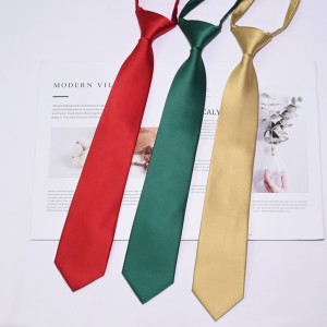 Corbates de cremallera pre-lligats de teixit de seda personalitzades per a nois adolescents de Shcool