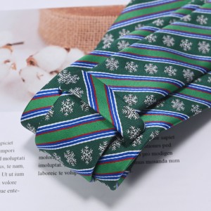 Fesztivál poliészter karácsonyi nyakkendők Rudolph Mikulás karácsonyfa design